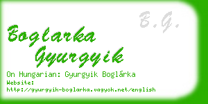 boglarka gyurgyik business card