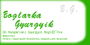 boglarka gyurgyik business card